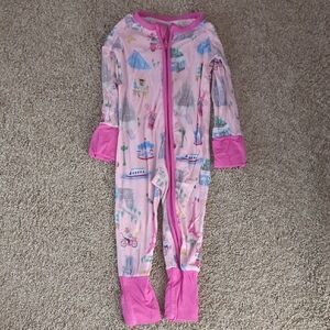 Little Sleepies Pink and Blue Footies Cozy One Piece